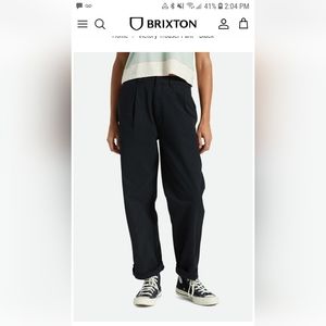 EUC Black Brixton Victory Trouser Pants